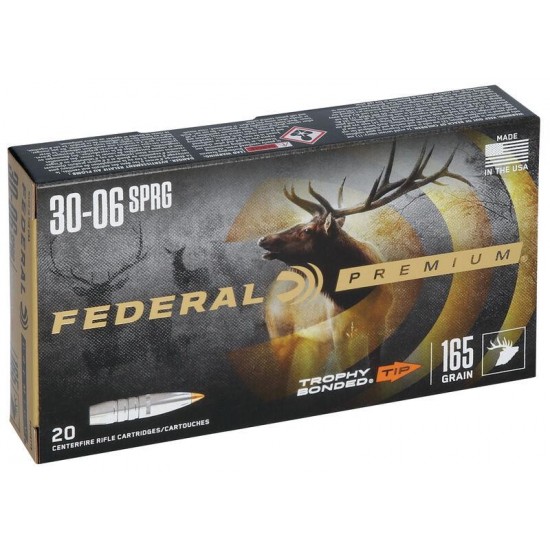 30-06 Spr. Federal Premium TrophyBondedTip 165gr 10,7g Tip Vital-Shok 